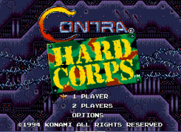 Contra - Hard Corps (Russian) Title Screen